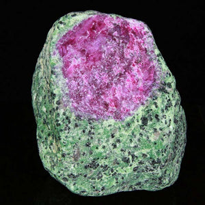 Raw Ruby Crystal in Zoisite Mineral Specimen