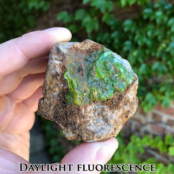 Daylight Fluorescent Hyalite Opal Specimen
