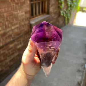 Purple amethyst root crystal mineral specimen brazil