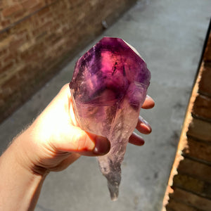 Purple amethyst crystal mineral specimen