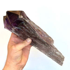 Natural amethyst crystal point