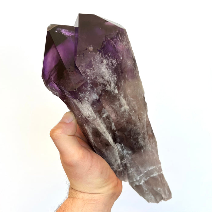 Deep Purple Double Point Amethyst Root Crystal