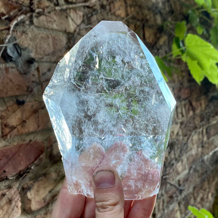 Natural Large Healed Flat Quartz Crystal