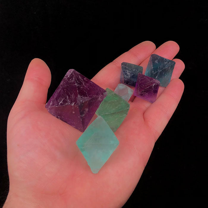 Fluorite Octahedron Set of 7