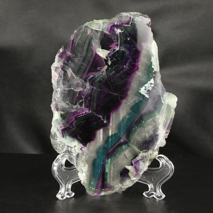 Colorful Polished Fluorite Slice