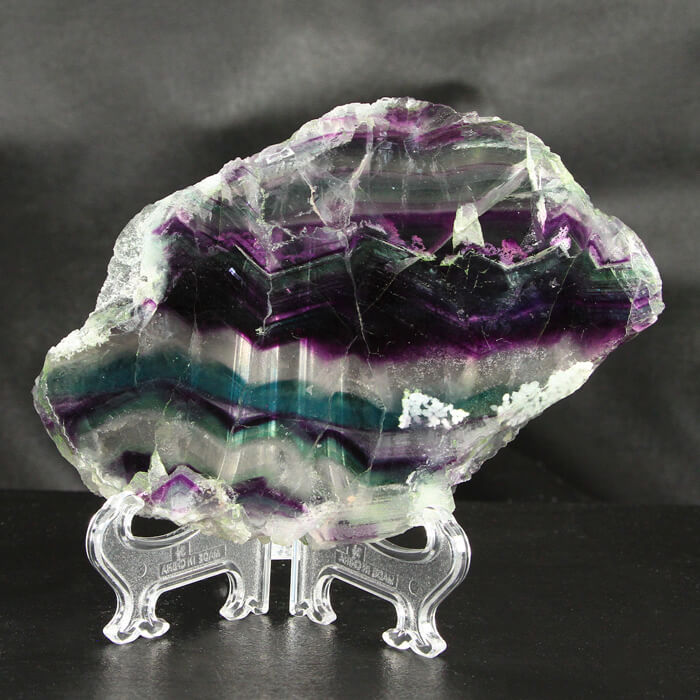Colorful Polished Fluorite Slice