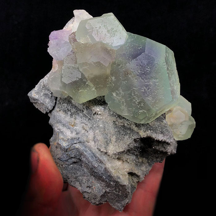 Raw Fluorite Crystal Mineral Specimen Green on Matrix
