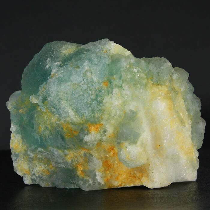 Green Fluorite on White Quartz