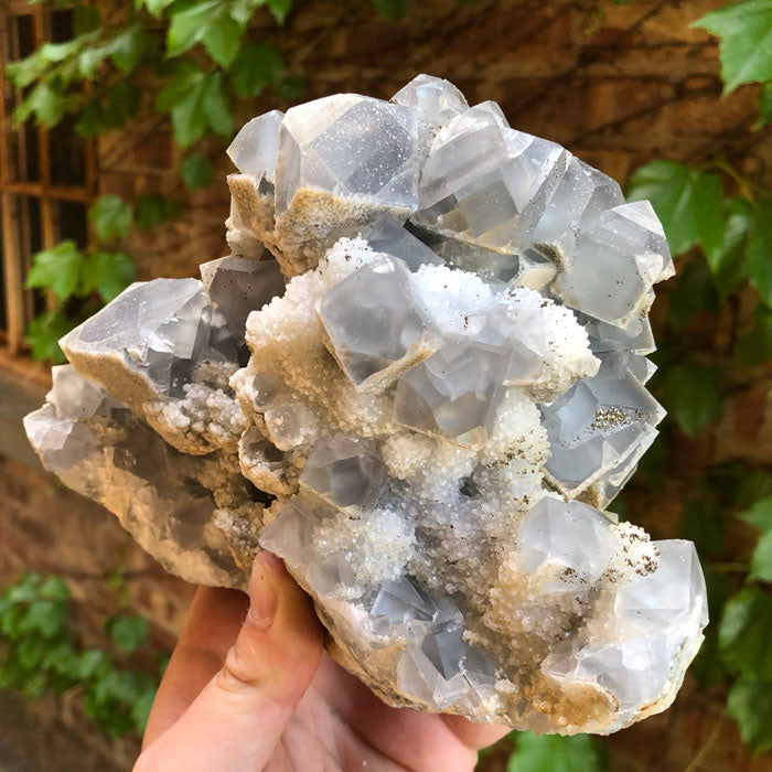 Grey Fluorite with Chalcopyrite