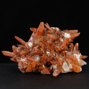 Red Hematite on Quartz from Morocco