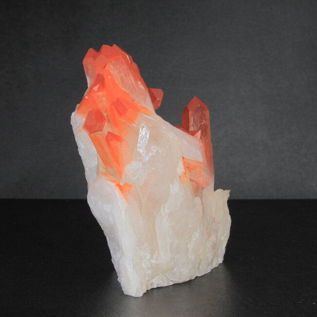 Hematite Included Quartz Crystal Cluster