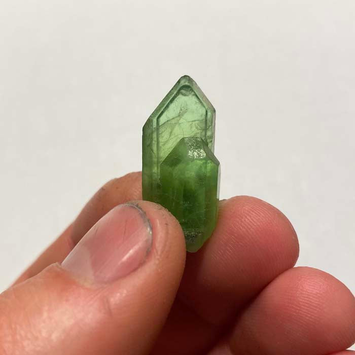 28.15ct Double Peridot Crystal
