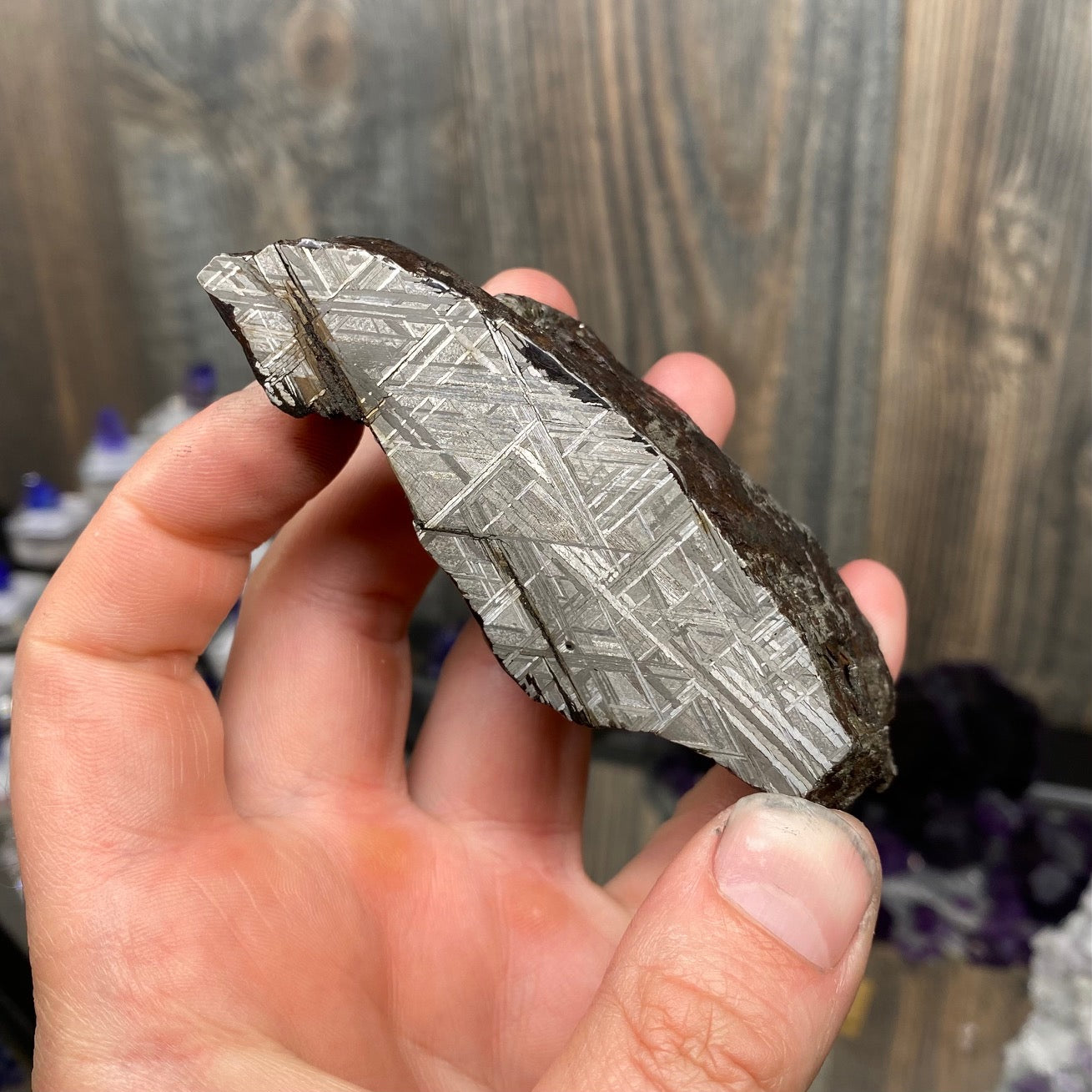 Sliced and Etched Muonionalusta Meteorite