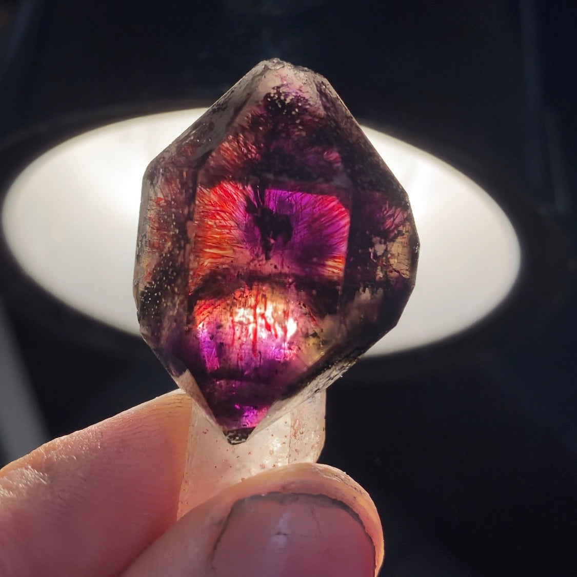 Amethyst Scepter with Hematite inclusions from Mimoso Do Sul Mine Brazil
