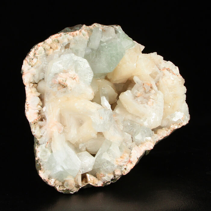 India Apophyllite and Stilbite Geode - Mineral Mike