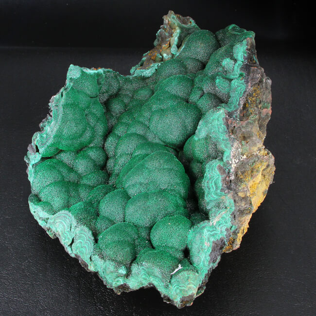 Malachite Mineral Specimen on Stand