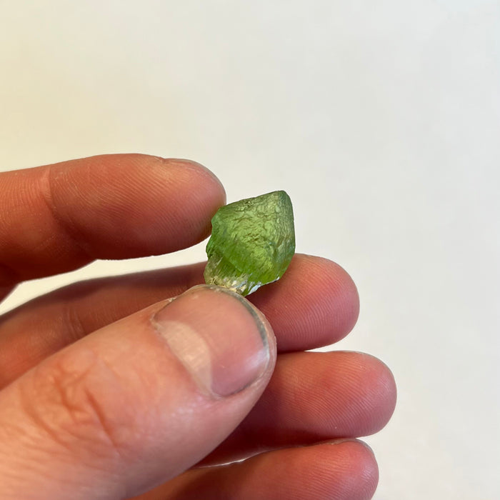 Green Pakistan Peridot Crystal Etched