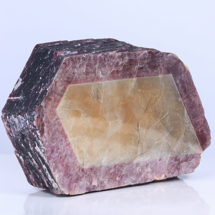 Gemmy Lepidolite Crystal Purple and Yellow 