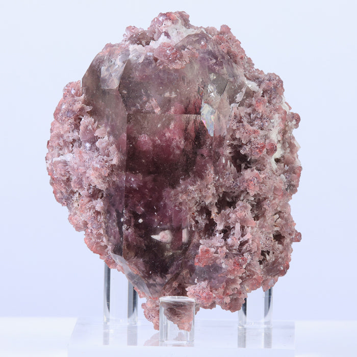 quartz with lepidolite inclusions