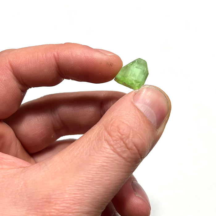 Raw peridot crystal