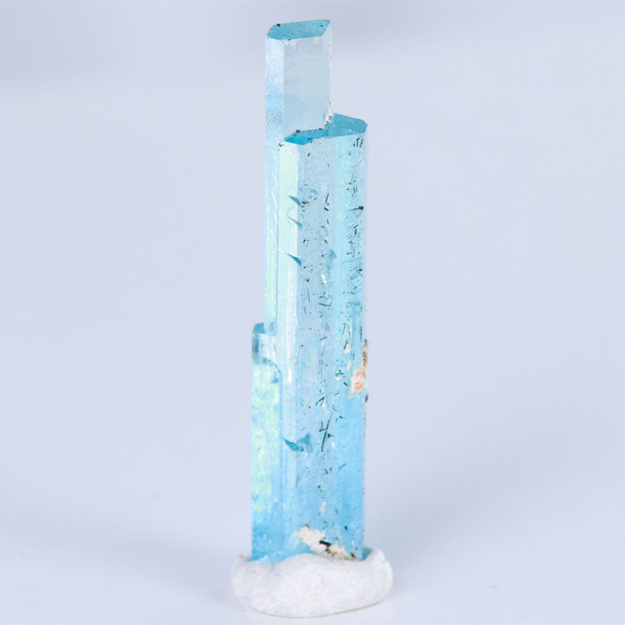 Multi terminated aquamarine crystal mineral specimen