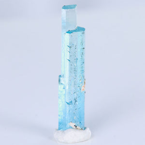 light blue complex aquamarine crystal specimen