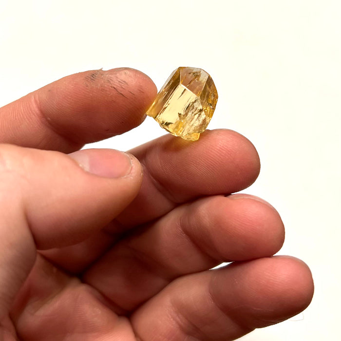 Yellow Chrome Topaz Crystal Specimen