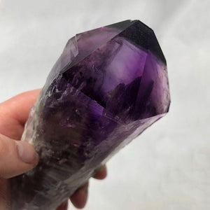 Raw Natural Purple Amethyst Crystal Point