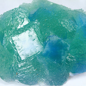 Chinese Fluorite Crystal Mineral Specimen Blue Green