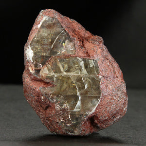 Oregon Sunstone Crystal Exposed in Mineral Specimen