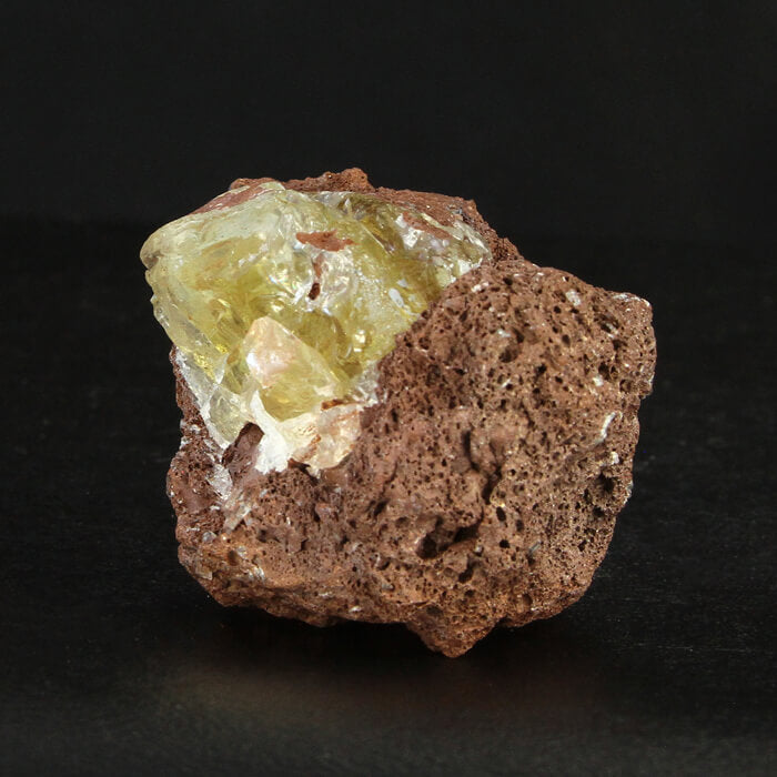 Yellow Oregon Sunstone Mineral Specimen on Host Rock