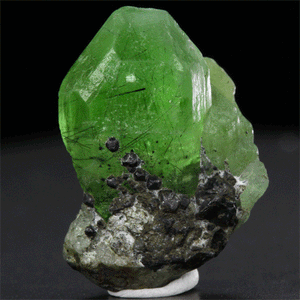 Peridot Crystal on Matrix Pakistan ludwigite