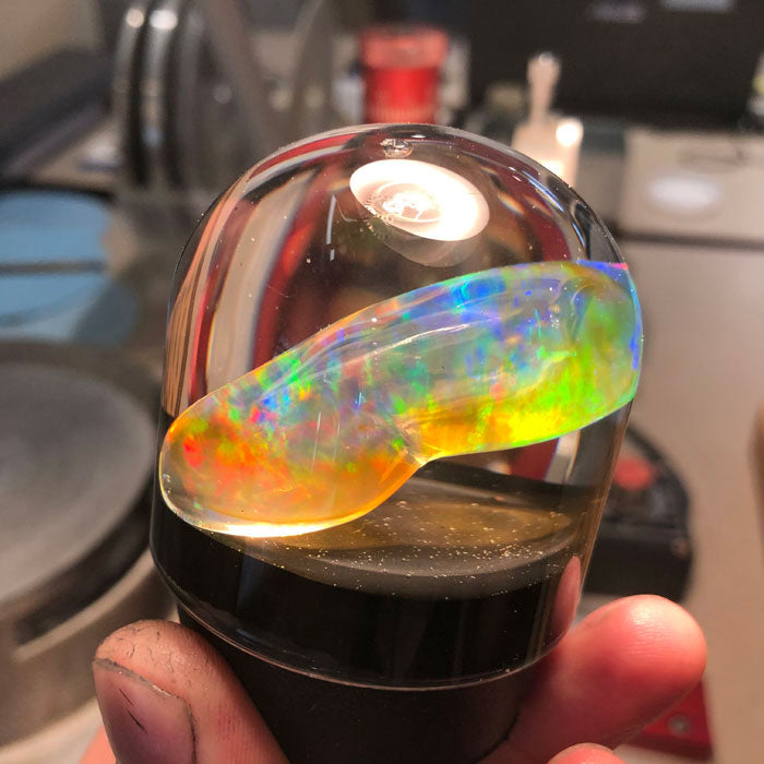Ethiopian Opal in water Jar Specimen
