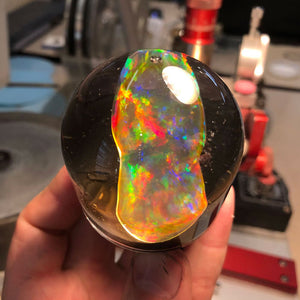 Polished 86ct Non-Hydrophane Crystal Opal