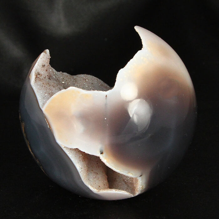 Polished Agate Sphere from Brazil - Mineral Mike