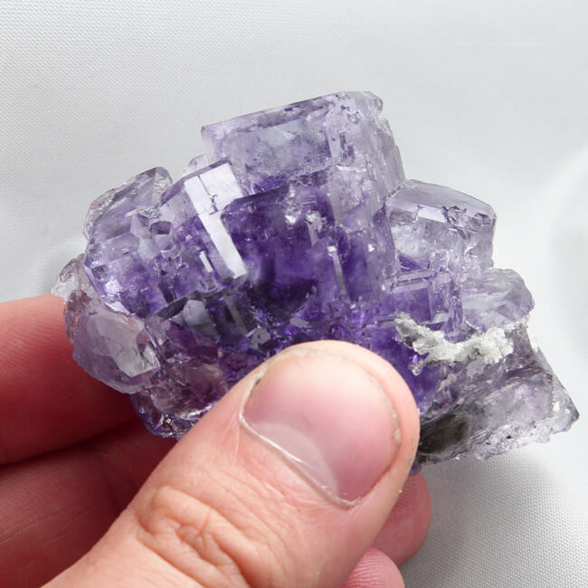 Clear Purple Fluorite Mineral Specimen from China