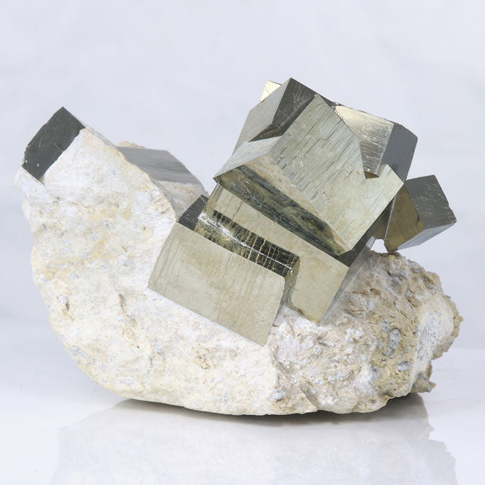 Spanish pyrite crystal cluster