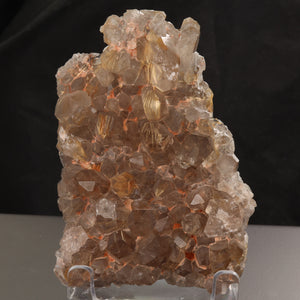 Rutilated quartz crystal cluster