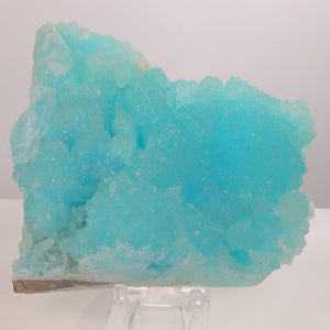 Bright blue aragonite mineral specimen from hunan china