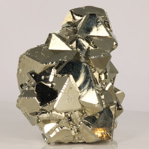 Golden Cubic Peruvian Pyrite Crystal Raw Mineral Specimen