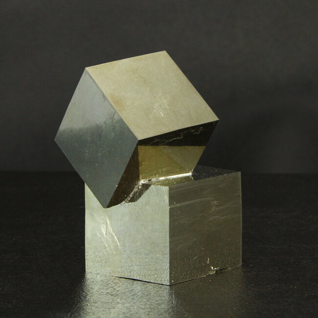Pyrite Crystal Cubes from the Mina Victoria in Spain 