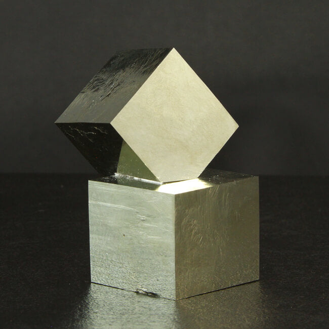 Pyrite Crystal Cubes from the Mina Victoria in Spain 