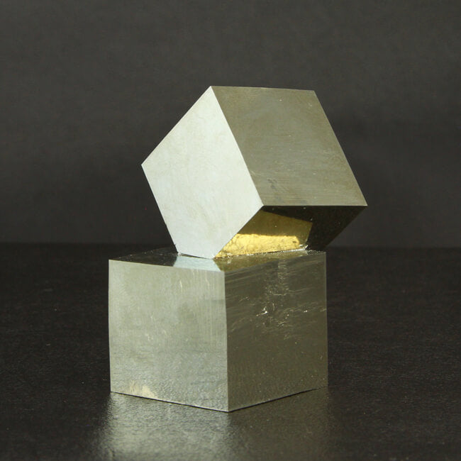 Pyrite Crystal Cubes from the Mina Victoria in Spain 