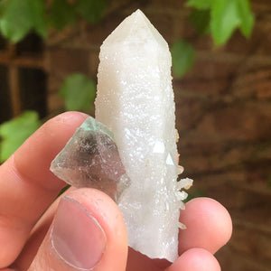 chinese raw quartz crystal with fluorite