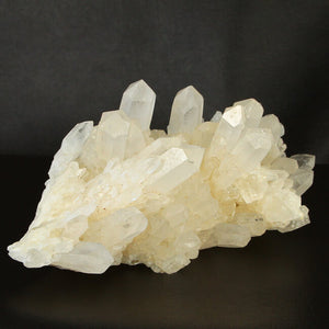 Madagascar White Quartz Crystal Cluster Side