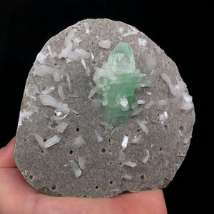 Raw Green Apophyllite Crystal Specimen