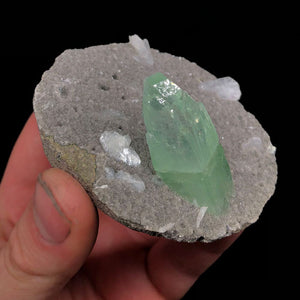 Raw Green Apophyllite Crystal Specimen India