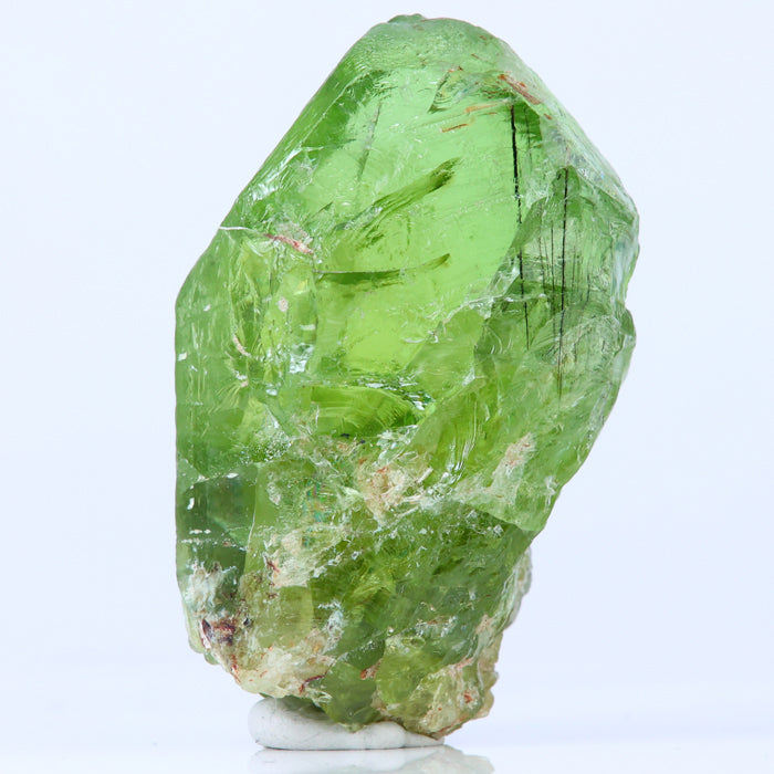 Large green peridot crystal gemmy rough