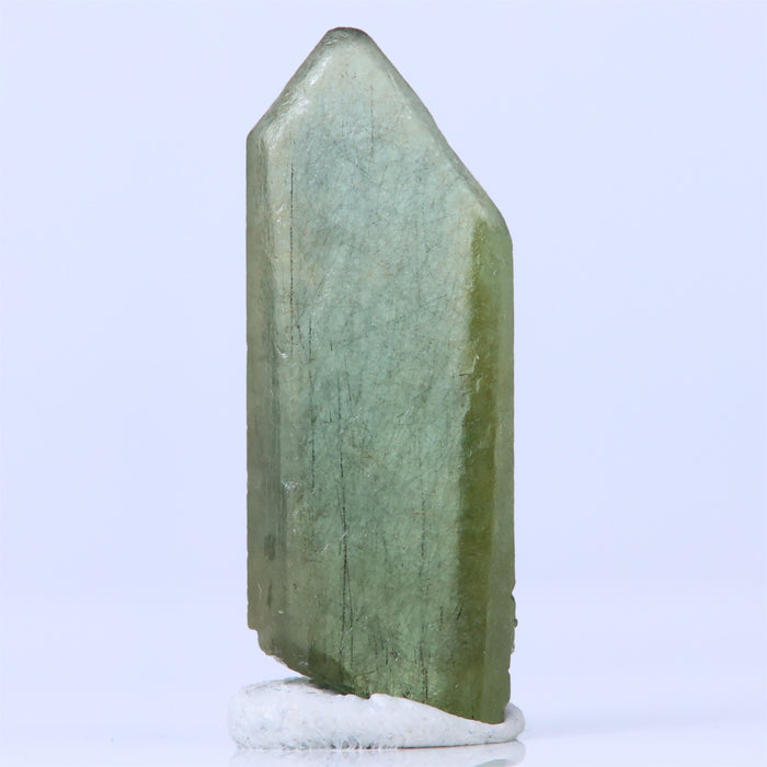 Peridot crystal with ludwigite inclusions
