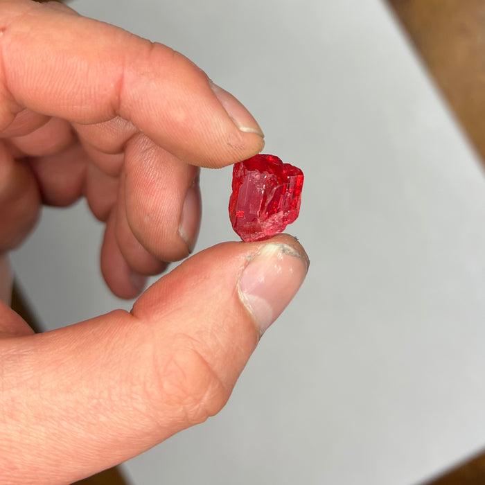 Rhodonite Gem Clear Brazil Red Crystal